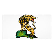 Arte #031 del tigre de Bengala Tarjetas Fotograficas Personalizadas