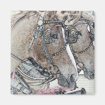 Arte 2010 2 del caballo imán de frigorifico