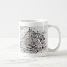 Arte 2010 3 del caballo taza de café