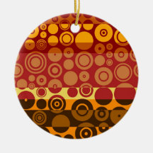 Arte abstracto 2 de los años 50 coloridos retros ornaments para arbol de navidad