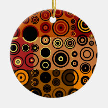 Arte abstracto de los años 50 coloridos retros ornamento de navidad
