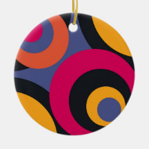 Arte abstracto de los años 50 retros ornaments para arbol de navidad