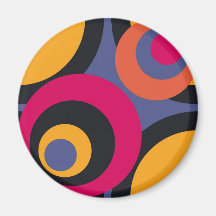 Arte abstracto de los años 50 retros imán de nevera