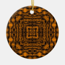 Arte abstracto de los cuadrados retros del oro del ornamento de navidad