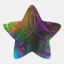 Arte abstracto del humo colcomanias forma de estrellaes personalizadas