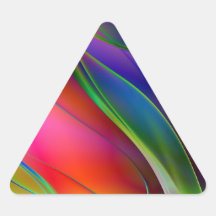 Arte abstracto del humo colcomanias de triangulo personalizadas