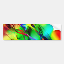 Arte abstracto del humo pegatina de parachoque