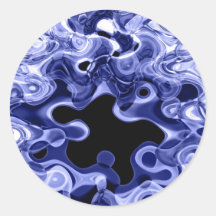 Arte abstracto del humo pegatina redonda
