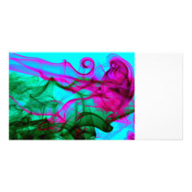 Arte abstracto del humo tarjetas fotográficas personalizadas