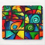 Arte abstracto enrrollado de Swirly Tapetes De Ratones