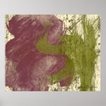 Arte abstracto inclinado de la flor posters