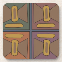 Arte africano abstracto posavasos de bebida