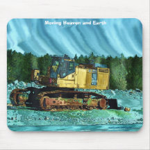 Arte amarillo Mousepad de la excavadora del gradua