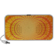 Arte anaranjado y amarillo del fractal altavoces