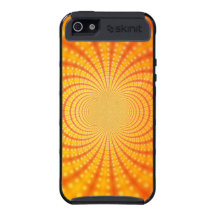 Arte anaranjado y amarillo del fractal iPhone 5 cobertura