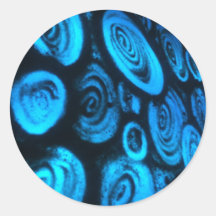 Arte azul de la arena etiqueta