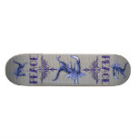 Arte azul de la paz del tatuaje tablas de patinar