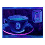 Arte azul del café de CricketDiane de las gemas de Tarjeta Postal
