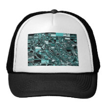 ARTE AZUL DEL FRACTAL DE LAS MANDALAS DEL HIELO GORROS  