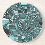 ARTE AZUL DEL FRACTAL DE LAS MANDALAS DEL HIELO POSAVASOS MANUALIDADES