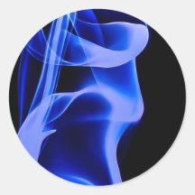 Arte azul del humo etiqueta