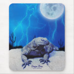 Arte azul Mousepad del reptil del dragón del lagar Tapetes De Ratones