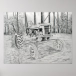 arte blanco y negro de la granja del vintage del t impresiones