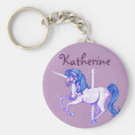 Arte bonito del unicornio del carrusel llaveros personalizados