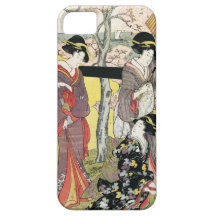 Arte clásico japonés oriental fresco de la señora  iPhone 5 funda