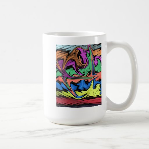 Arte colorido de Abtract Taza