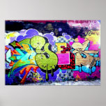 Arte colorido de la pintada impresiones