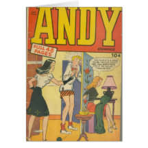 Arte cómico de la época dorada - Andy cómico Felicitación