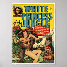 Arte cómico de la época dorada - princesa blanca J Posters
