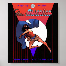 Arte cómico de la época dorada - Srta. América Poster