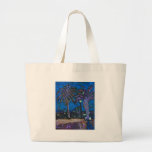Arte de acrílico de la pintura de las palmeras de  bolsa de mano