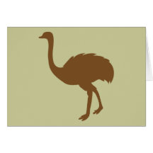 Arte de África de los pájaros del pájaro del Strut Tarjeton