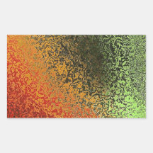 Arte de cristal con verde rojo y el naranja pegatina