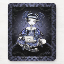 Arte de hadas Mousepad del top azul lindo del reve Tapetes De Ratones
