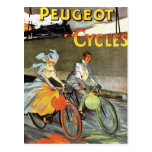 Arte de la bicicleta del vintage de Peugeot de los Postal