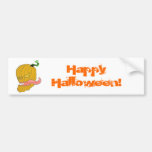 Arte de la calabaza de Halloween Pegatina De Parachoque