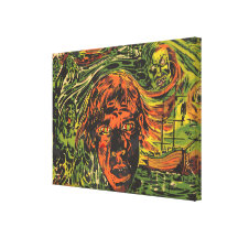 Arte de la calle de la pintada de los zombis de Ha Lona Envuelta Para Galerias