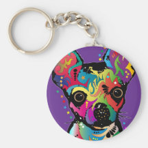 Arte de la chihuahua llaveros