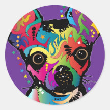 Arte de la chihuahua pegatina