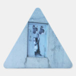 Arte de la ciudad calcomanías trianguloes