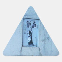 Arte de la ciudad calcomanías trianguloes