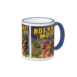 Arte de la cubierta de cómic del vintage de Sci Fi Tazas De Café