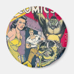 Arte de la cubierta de cómic del vintage imán