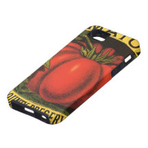 Arte de la etiqueta del cajón de la fruta del vint iPhone 5 cárcasas