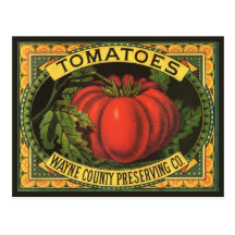 Arte de la etiqueta del cajón de la fruta del vint postal