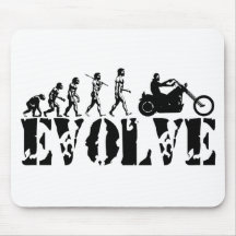 Arte de la evolución del jinete de la motocicleta  tapete de ratón